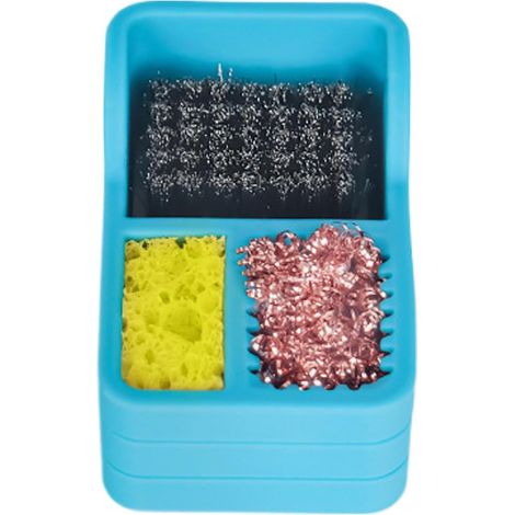 Set di pulizia per punte di saldatore dal design classico, lana di ottone per saldatura, detergente per punte di saldatura ad alta temperatura, detergente per punte di ottone denso 7,8 x 5,2 x 4,5 cm