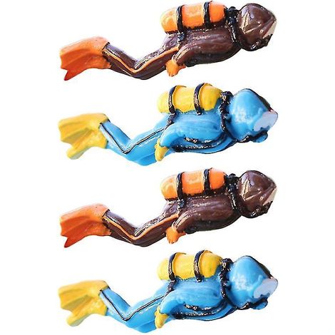 4 ornements de plongeur pour aquarium (1/3)