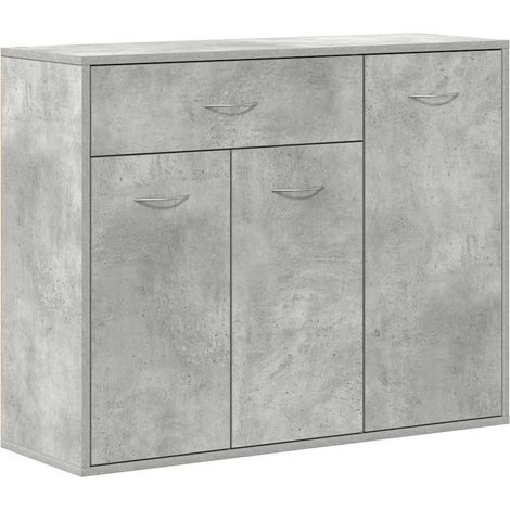 Buffet Meuble de rangement Gris béton 88x30x70 cm Bois d'ingénierie (1/5)