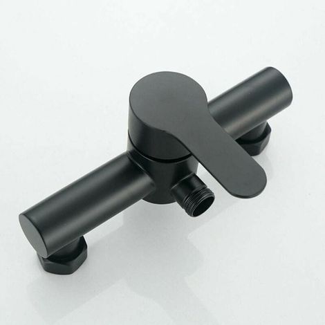 Ensemble de douche extérieure élégant, mitigeur thermostatique en acier inoxydable à poignée unique, entraxe réglable pour installation de douche extérieure