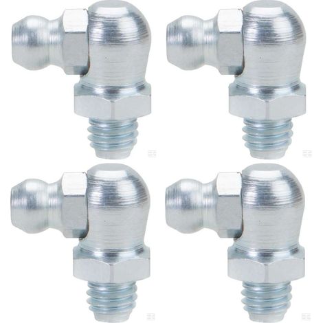 4x graisseur M6x1 angle 90° embout graissage pompe à graisse manuelle hydraulique tracteur engin agricole tractopelle