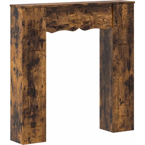 Kaminumrandung Raucheiche 102 x 20 x 102 cm Holzwerkstoff vidaXL (1/5)