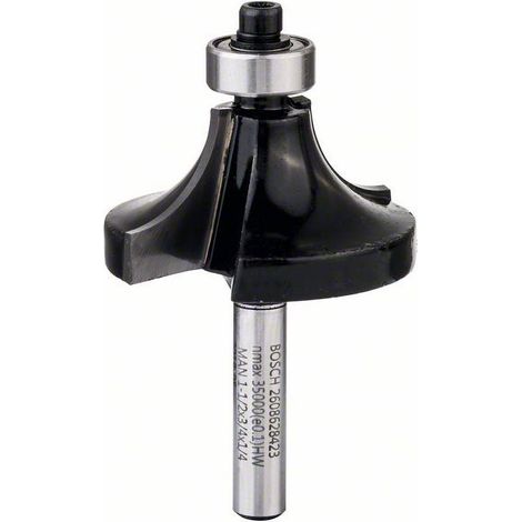 Fraise de finition, 1/4 de pouce, R1 12,7 mm, D 38,1 mm, L 18,6 mm, G 60 mm (1/4)