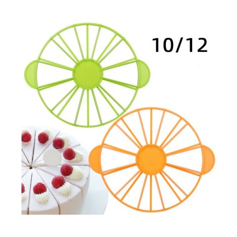 2 Pcs Séparateur de gâteau 10/12 gâteau égaliseur gâteau diviseur outils de cuisson-orange+vert