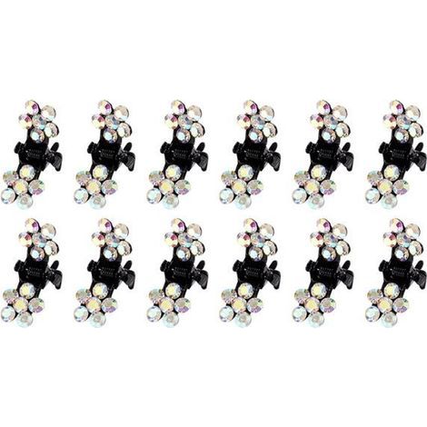 Accessoires pour cheveux pour femmes, cadeaux, pince latérale en strass, petite pince à cheveux, pince supérieure (1/4)
