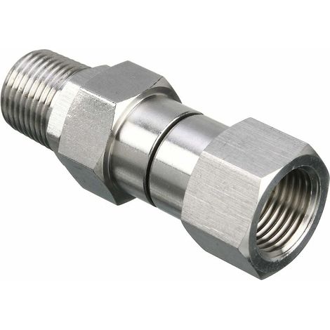 Pressure Washer Swivel 3/8 NPT Male Thread Stainless Steel Fitting 4500 PSI (1/4)