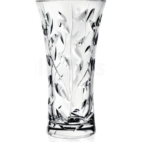 Vaso decorativo casa in vetro trasparente rcr laurus cristallo h 30 cm d 15 cm