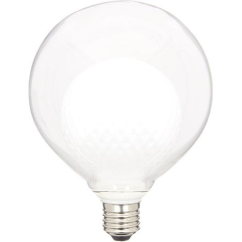 Xanlite – Ampoule filament décorative G125 E27 3W 2700K blanc chaud – Verre double facetté – 270 lumens – RFDEB125DVMILKY (1/5)