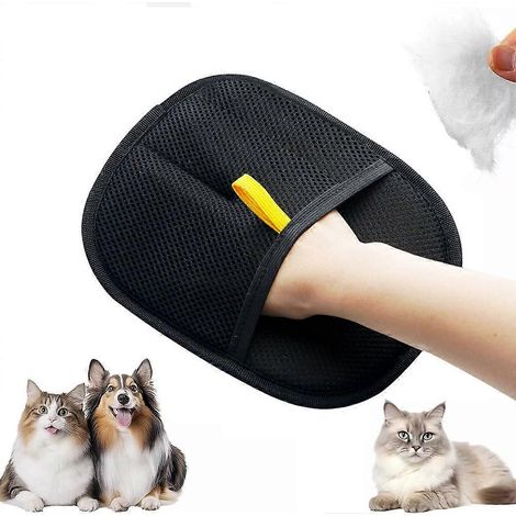 Gants de toilettage double face pour animaux, gants de toilettage pour chats (1/5)