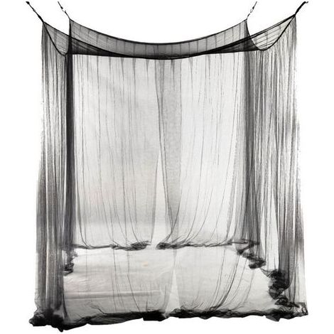 Mosquitera de cuatro puertas con dosel para cama doble, mosquitera individual grande de poliéster para viajes y hogar - 190 x 210 x 240 cm (1/5)