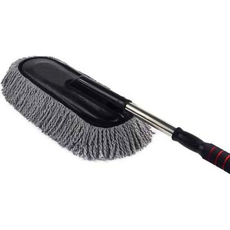 Jeffergarden Brosse de lavage de voiture en microfibre, sans rayures, poignée extensible polyvalente, vadrouille détachable, gris (1/3)