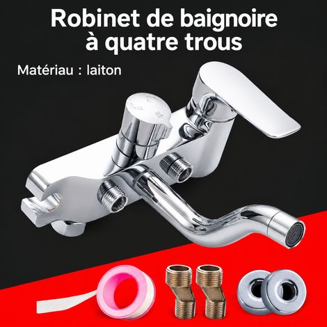 Mitigeur de douche modèle 17 encastré 4 fonctions robinet fourche mural chaud froid 20 mm 1,2 kg – Livraison gratuite