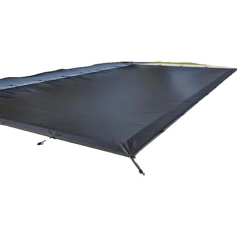 Poolabdeckung, langlebiges Material, wetterfest, schwarz (1/2)