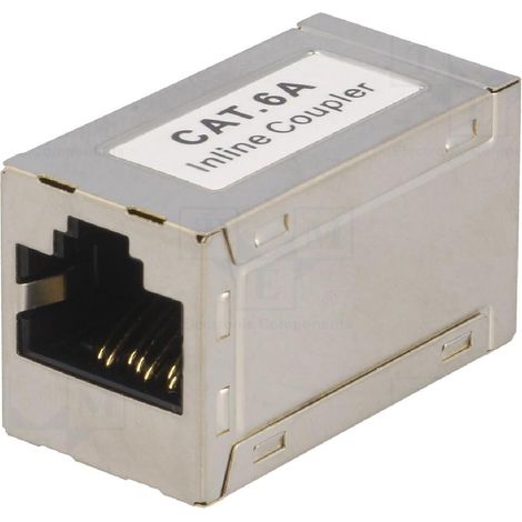 Connecteur RJ45 femelle x2 - metallise
