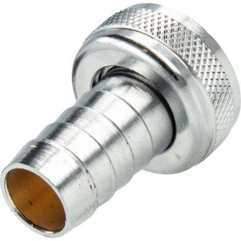 Schläfer 654110 Raccordo Portagomma M22x1 Femmina per Rubinetto Giardino, Connettore Rubinetto Pluriuso per Tubo in Gomma 1/2" (diam14mm), girello portagomma in Ottone Cromo.