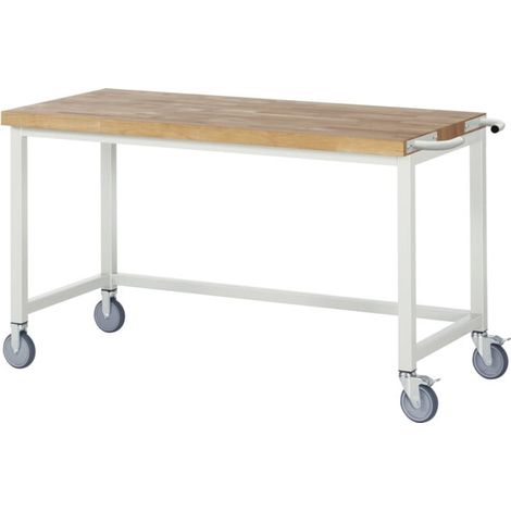 Etabli mobile brut avec traverse LxPxH 1500x700x880mm (1/5)