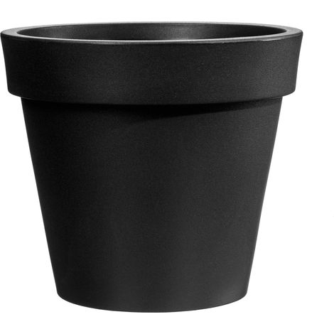 Vaso rotondo in resina "Easy" 45 cm. Nero