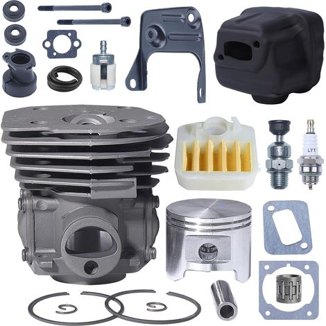 Kit de filtre à air avec silencieux d'échappement pour piston de cylindre de 45 mm compatible avec la tronçonneuse Husqvarna 353 346XP 350 (1/5)