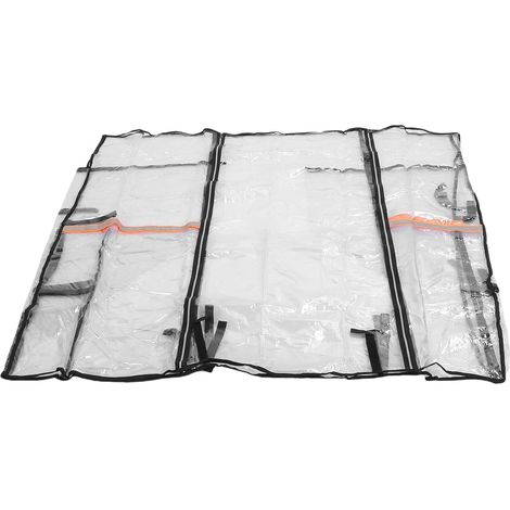 Housse de Protection Universelle Transparente pour Chariot élévateur, Protection Contre Les Intempéries, Pare-Soleil pour la Plupart des Chariots élévateurs Standard, Coupe-Vent, (1/5)