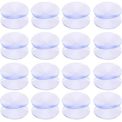 48 ventouses transparentes double face en caoutchouc de 30 mm pour verre, sans crochets-33cm-As Shown