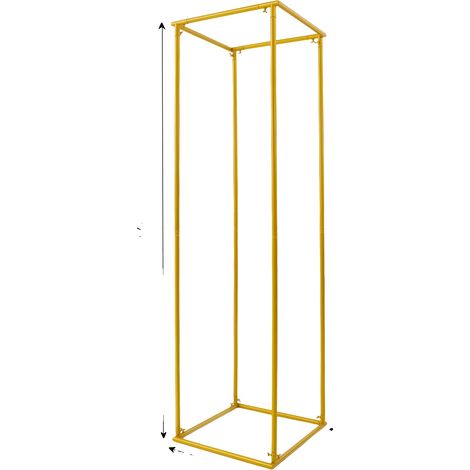 Soporte para flores, diseño elegante, material duradero, color dorado. (1/2)
