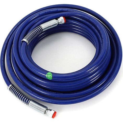 15m Hochdruckschlauch Airless Lackiergerät Spritzgeräte Farbspritzpistole Sprühschlauch Hochdruckschlauch Blau 3300 Bar (1/5)