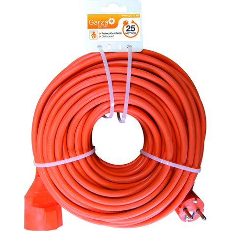 Garza Power - Alargador de cable para uso exterior, 25 metros