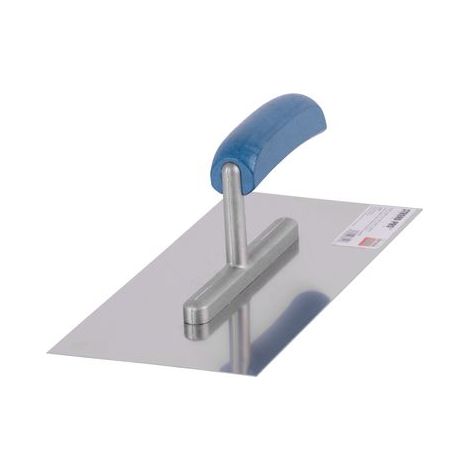 Glättkelle Strend Pro Premium, BlueWood, Holzgriff, 270x130 mm, gerade, 0,7 mm, Edelstahl