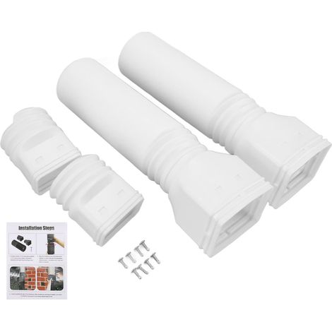 Rallonge de Vidange de Tuyau de Descente, Connecteur de Drainage Universel Flexible Extensible de 50,8 Cm à 73,7 Cm pour la Plupart des Gouttières de Toiture Résidentielles.(Blanc) (1/5)
