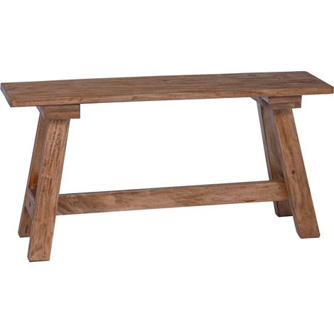 Bank Natur 92 x 23,5 x 45,5 cm Massivholz Mahagoni vidaXL (1/5)