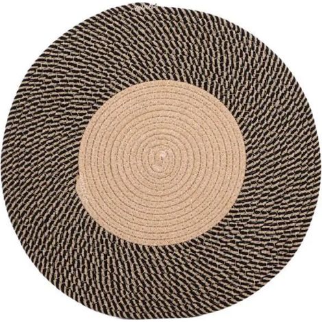 Tapis Rond en Jute - Réverble - gn Rétro - Durable - Pr Chambre Cloir