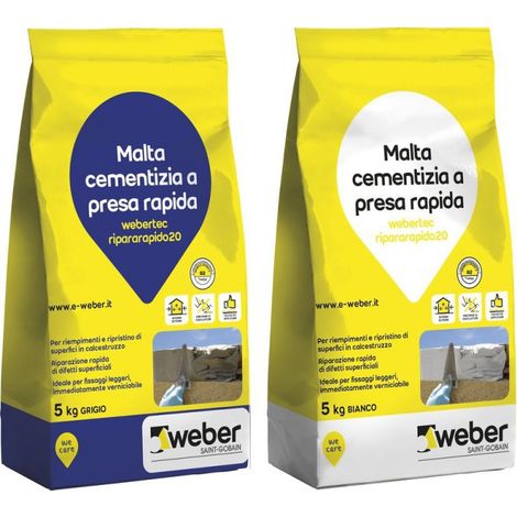 Webertec ripararapido20 malta tixotropica grigio sacco kg 5