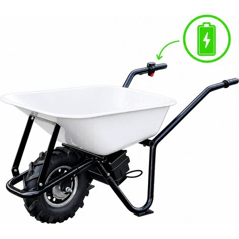 Brouette motorisée polyvalente DEFPRO75 250W charge 100 kg cuve 75L batterie 24V autonomie 4h (1/4)