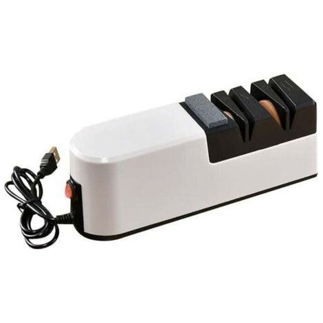 USB Fast Electric Knife Sharpener 3 Stage Automatic Adjustable Sharpener for Knives Scissors Household Sharpener (1/4)
