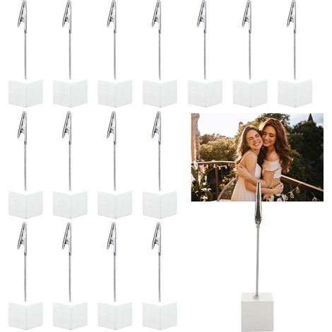20 de Porte Photo Pince Support Photo Table Support Etiquette Porte-Clips (1/5)
