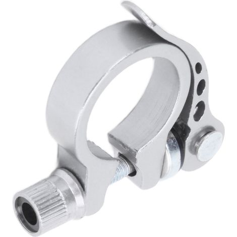 Collier de serrage rapide en aluminium pour selle de vélo VTT, 3 cm, couleur argent (1/5)