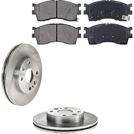 KIT FRENI ANTERIORI compatibile con KIA RIO 2 VOLUMI / CODA SPIOVENTE, 3 VOLUMI (DC) - DISCHI + PASTIGLIE OEM: FDB1602, FDB715 / 17090 , 17425 /SOSTITUZIONE DIRETTA/BASSA POLVERE/SILENZIOSO (1/5)