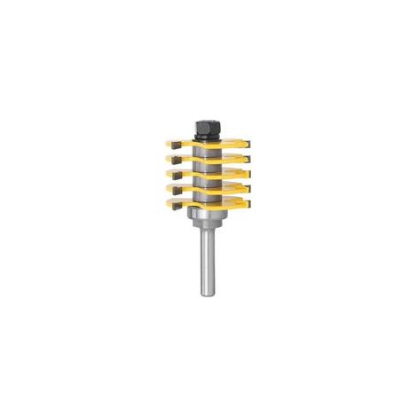 Fingerverbinder für professionelle Oberfräse – 5 verstellbare Messer, 3 Nuten, 46 mm Schnittdurchmesser, Holzbearbeitungswerkzeuge (8 Fingerverbinder-Messer für den Griff) – Crezuo
