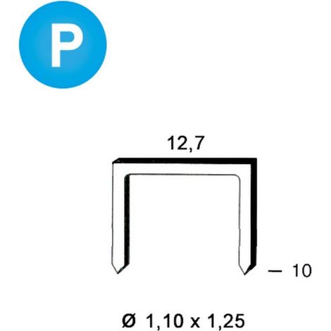 5 040 Agrafes Polymères 81P-10 - 12.7x10x1.1x1.25 mm - D-Work