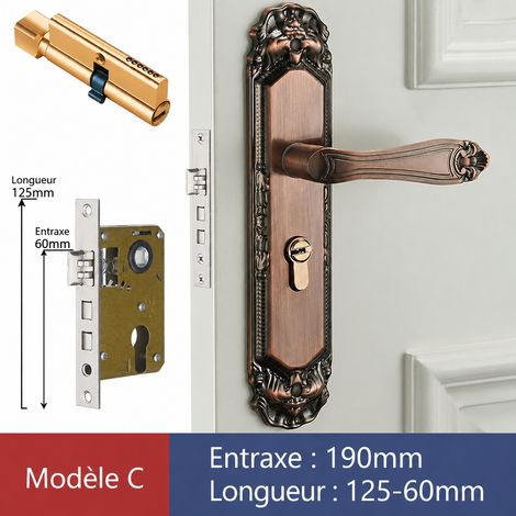Ensemble C serrure a poignee bronze antique avec corps 125/60 125 60 1,5 kg – Livraison gratuite