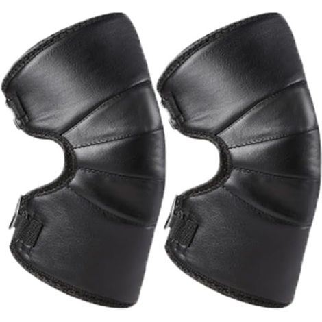 Genouillères - Cuir PU - Doublure Polaire - Imperméables - Coupe-Vent - Pour Moto VTT Ski Snowboard - Par Temps Froid - Lot de 1 (1/5)