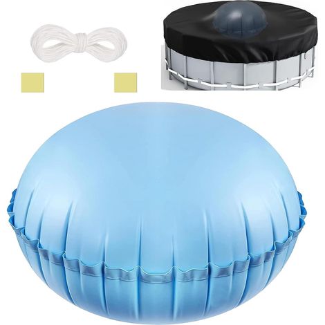 Winter-Poolkissen, Winterkissen für Aufstellpools, Winter-Poolball, Winter-Poolkissen mit Seilen, 4 x 4 Fuß, für Aufstellpoolabdeckung (rund) (1/5)