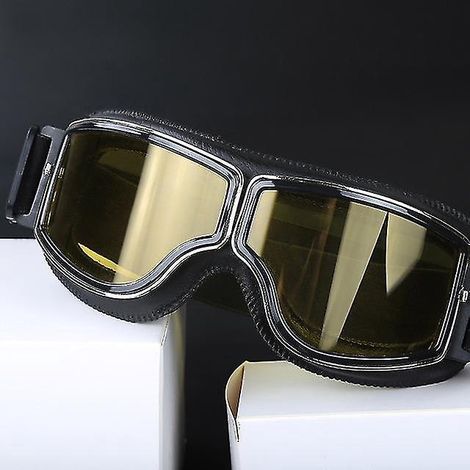 Lunettes en cuir Lunettes de moto vintage Lunettes de moto vintage Lunettes de casque jet rétro3 (1/5)