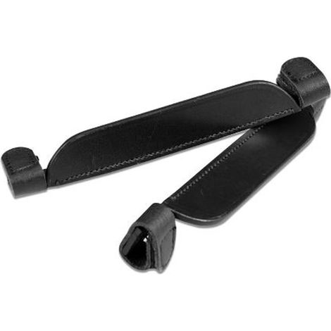 Cob 16 cm, Braun: Pferde Blinker Modell Heavy-Duty Lederspringösen mit Klettverschluss (1/3)