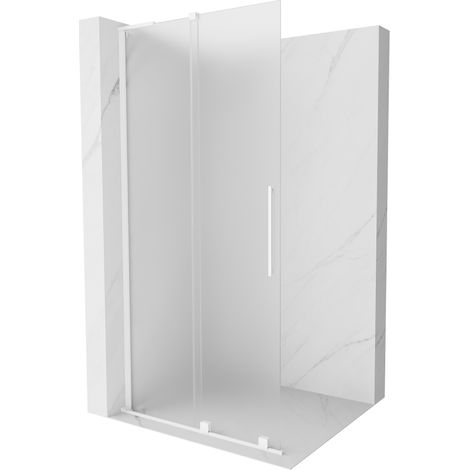 Mexen Velar L Duschwand verschiebbar Walk-in 120 x 200 cm, matt 8 mm, weiß - 871-120-003-33-20