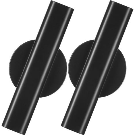 Lot de 2 Vases Muraux en Métal Noir Petit Format Supports Décoratifs pour Fleurs Séchées ou Fraîches Jardinières Murales Design Scandinave pour Salon la Cuisine ou Chambre (1/5)