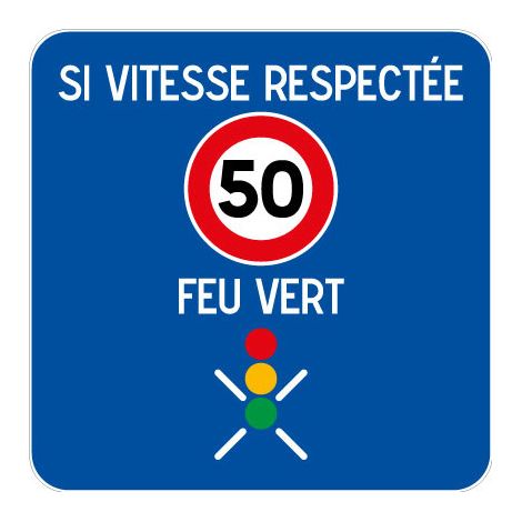 PANNEAU ROUTIER - SIGNAUX D'INDICATION - TYPE C (C118) - 700 x 700 mm (1/2)