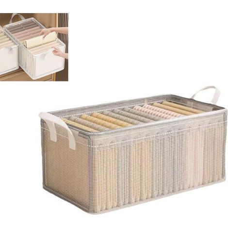 Boîte de rangement et durable en PVC polyvalente imperméable avec cadre en acier: organisateur pliable transparent pour vêtements à dessus ouvert (1/5)