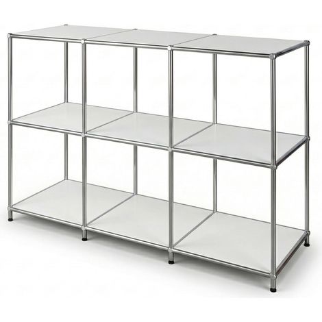 Metallregal Concept Epure MK-018 Offenes Standregal mit 3 Ablagen Weiß (1/5)