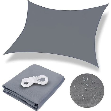 Voile d'Ombrage Rectangulaire, Voile d'Ombrage 2 X 2m Etanche (1/5)